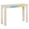 vidaXL Console Table White 115x35x77 cm Rough Mango Wood