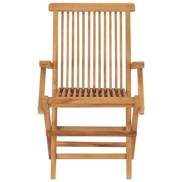 vidaXL Folding Garden Chairs 3 pcs Solid Teak Wood