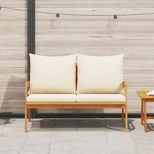 vidaXL Garden Bench with Cushions 115x65x71 cm Solid Acacia Wood