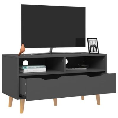 vidaXL TV Cabinet Grey 90x40x48.5 cm Engineered Wood