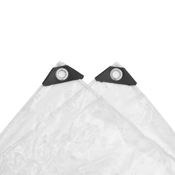 vidaXL Tarpaulin with Eyelets Transparent 2 x 2 m Polyethylene