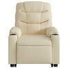 vidaXL Stand up Massage Recliner Chair Cream Fabric