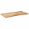 vidaXL Desk Top with Curve 110x60x2.5 cm Solid Wood Rough Mango