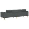 vidaXL Living Room Couch Dark Grey 250 x 77 x 76 cm Polyester