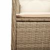 vidaXL 7 Piece Garden Bistro Set with Cushions Beige Poly Rattan