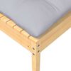 vidaXL 2-Seater Garden Sofa with Grey Cushions Solid Pinewood