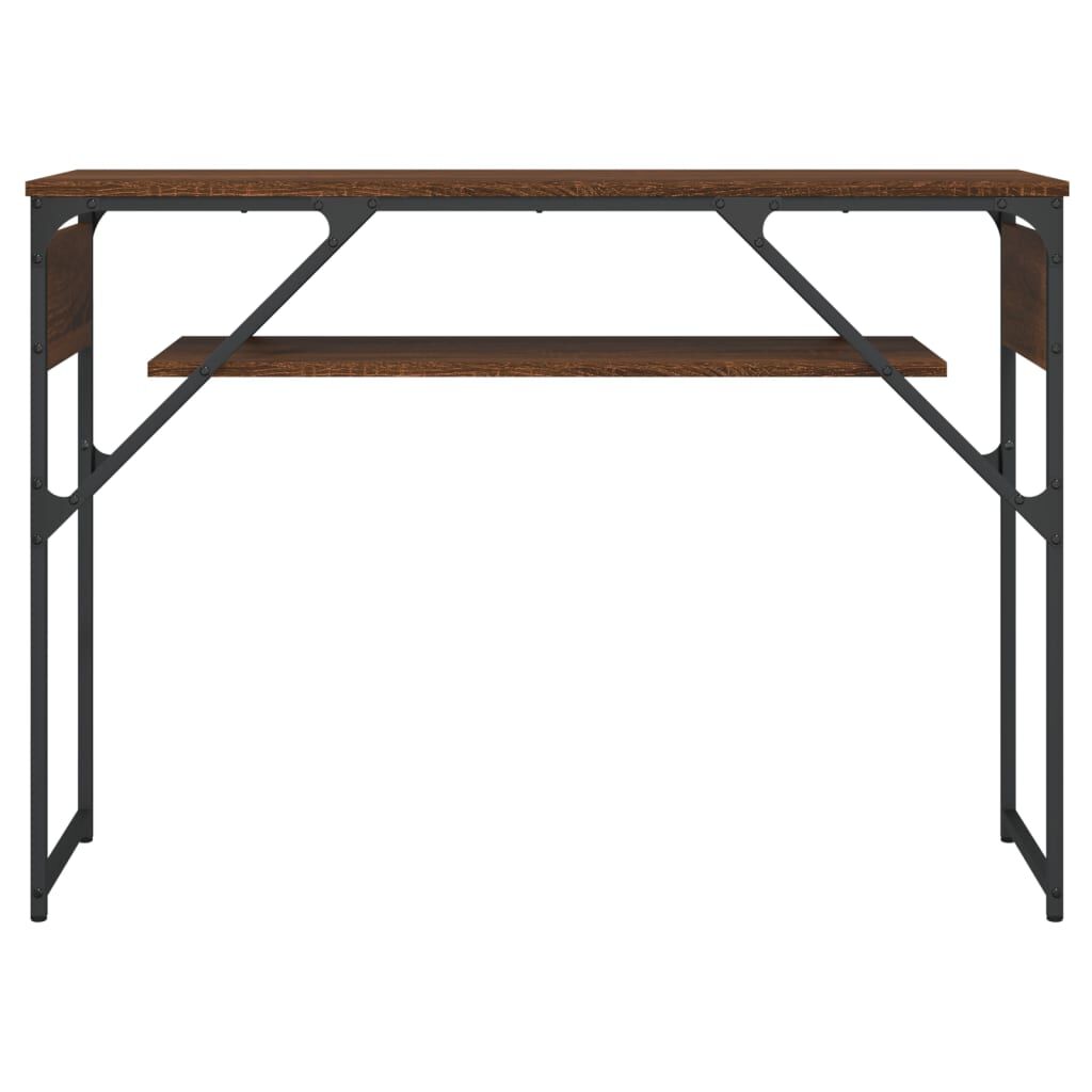vidaXL Console Table with Shelf Brown Oak 105x30x75cm Engineered Wood