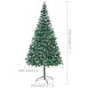 vidaXL Artificial Pre-lit Christmas Tree with Ball Set Pinecones 210 cm