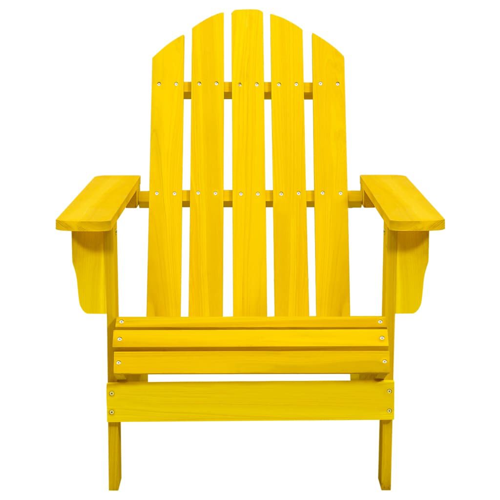 vidaXL Garden Adirondack Chair Solid Fir Wood Yellow