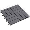 vidaXL Decking Tiles 30 pcs Grey Wash 30x30 cm Solid Acacia Wood