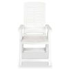 vidaXL Reclining Garden Chairs 2 pcs Plastic White