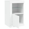 vidaXL Side Cabinets with LED Lights 2 pcs White Engineered Wood