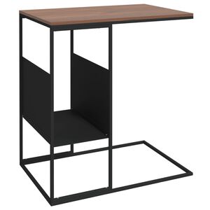 vidaXL Side Table Black 55x36x59.5 cm Engineered Wood