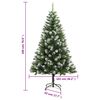 vidaXL Artificial Hinged Christmas Tree with Flocked Snow 180 cm