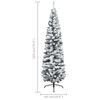 vidaXL Slim Artificial Pre-lit Christmas Tree with Ball Set Green 180 cm