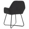vidaXL Dining Chairs 4 pcs Black Fabric