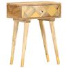 vidaXL Bedside Cabinet 43x30x58 cm Solid Mango Wood