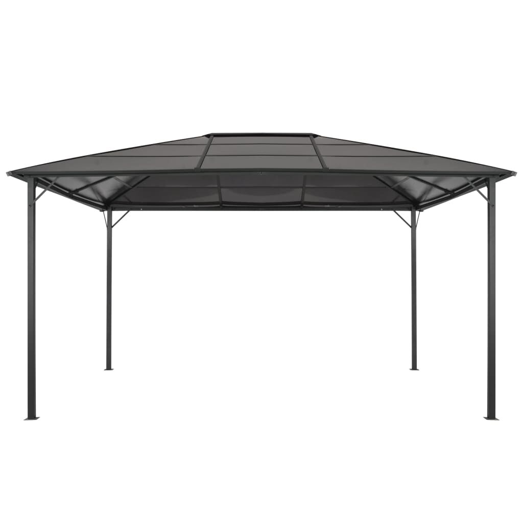 vidaXL Gazebo with Roof Aluminium 4x3x2.6 m Black