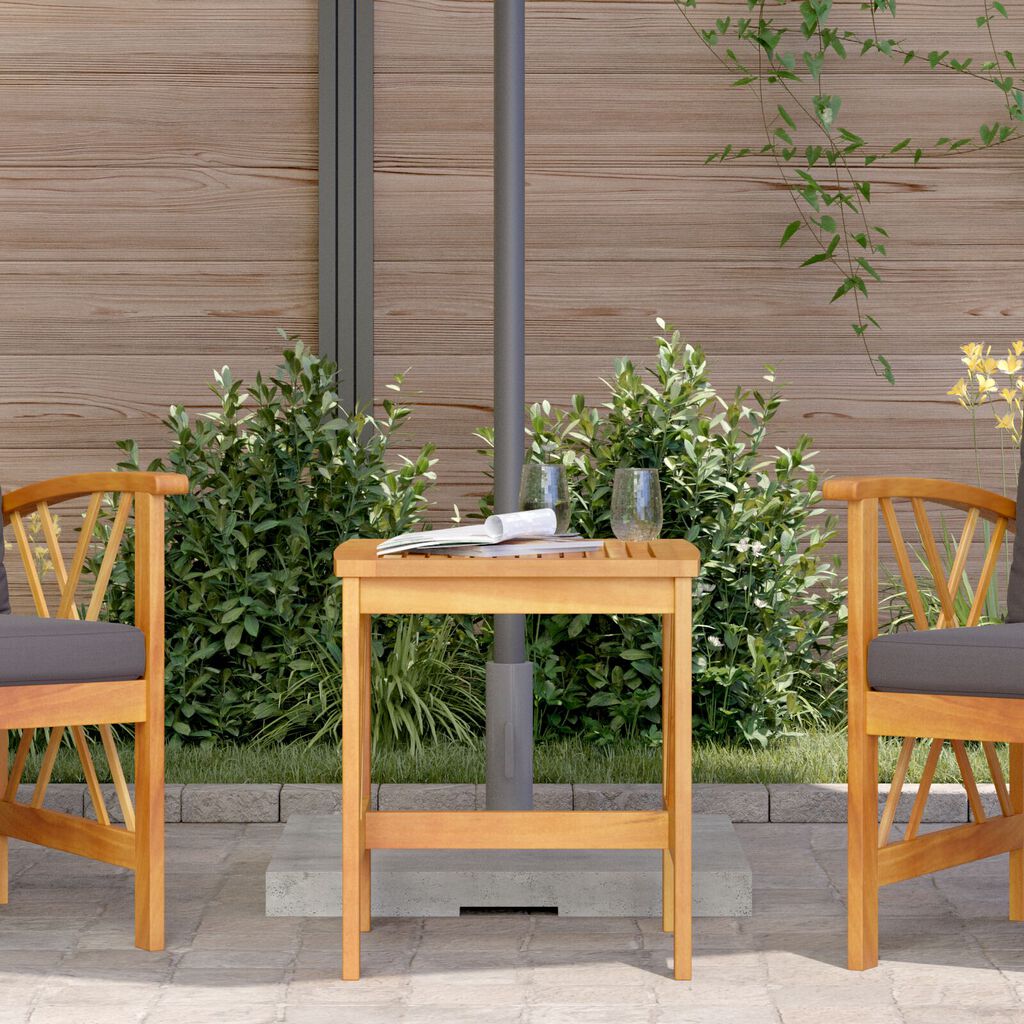 vidaXL Garden Side Table Brown 45x45x50 cm Solid Acacia Wood