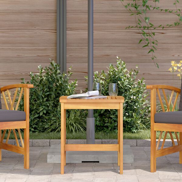 vidaXL Garden Side Table Brown 45x45x50 cm Solid Acacia Wood