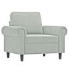 vidaXL 3 Piece Sofa Set with Pillows Light Grey Velvet