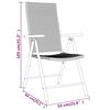 vidaXL 3 Piece Garden Dining Set Black