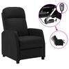 vidaXL Electric Recliner Chair Black Faux Leather