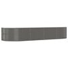 vidaXL Garden Raised Bed Grey 367x140x68 cm Galvanised Steel