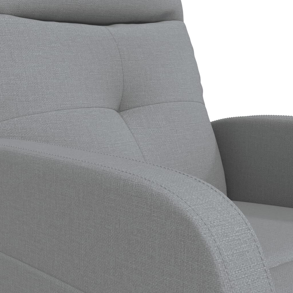 vidaXL Recliner Chair Light Grey Fabric