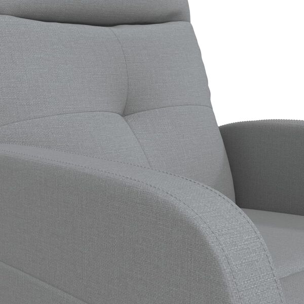vidaXL Recliner Chair Light Grey Fabric