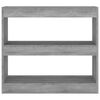 vidaXL Book Cabinet/Room Divider Grey Sonoma 80x30x72 cm