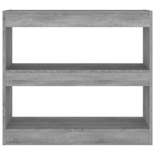vidaXL Book Cabinet/Room Divider Grey Sonoma 80x30x72 cm