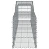 vidaXL Arched Gabion Baskets 2 pcs 400x50x60/80 cm Galvanised Iron
