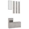 vidaXL Hallway Unit Concrete Grey 100x25x76.5 cm Engineered Wood