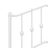 vidaXL Metal Bed Frame without Mattress with Footboard White 100x200cm