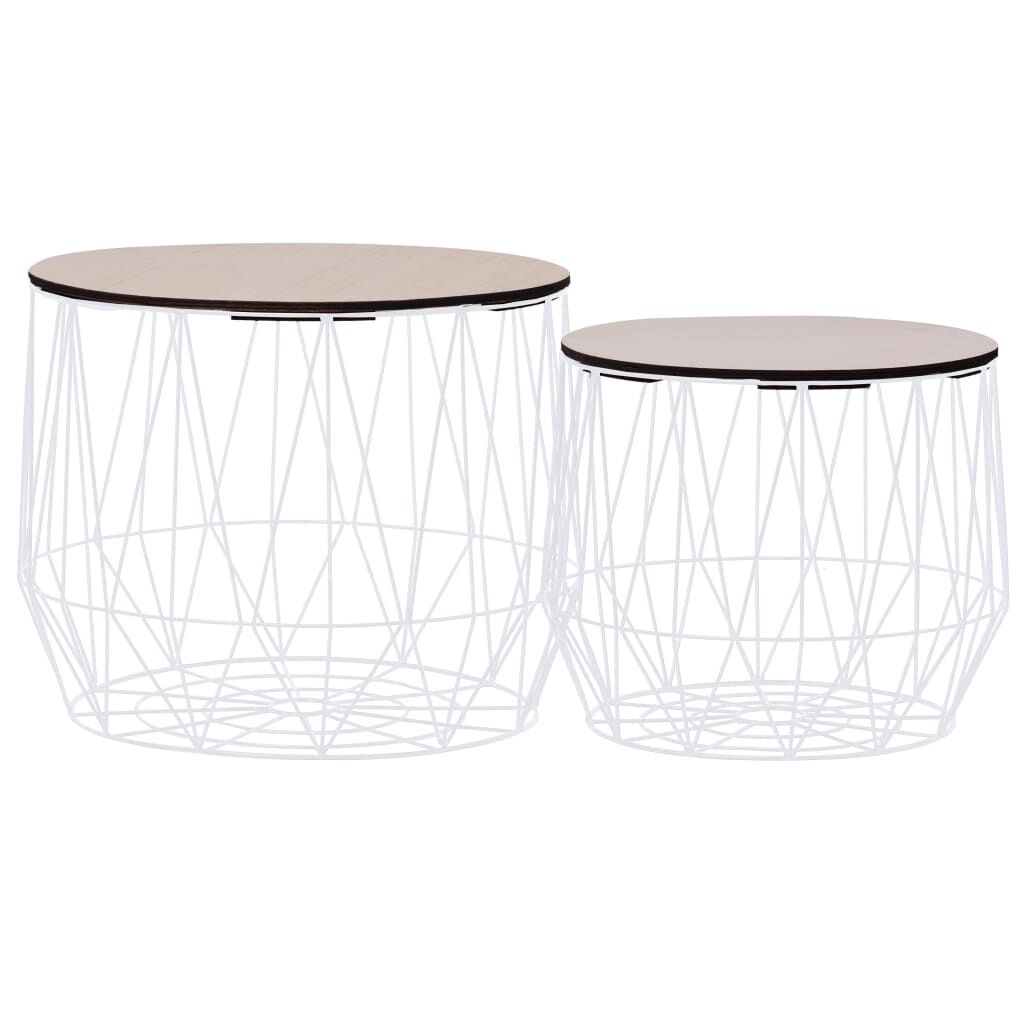 vidaXL Coffee Table 2 pcs White