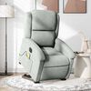 vidaXL Electric Stand up Massage Recliner Chair Light Grey Velvet