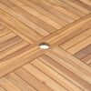 vidaXL Folding Garden Table &Oslash; 120 cm Solid Teak Wood