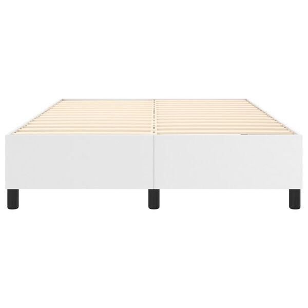 vidaXL Bed Frame without Mattress White Queen Faux Leather (US Only)