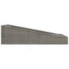 vidaXL Garden Bed Grey 110x200 cm Poly Rattan