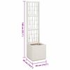 vidaXL Garden Planter White 36 x 36 x 140 cm Polypropylene