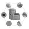 vidaXL Stand up Recliner Chair Light Grey Fabric