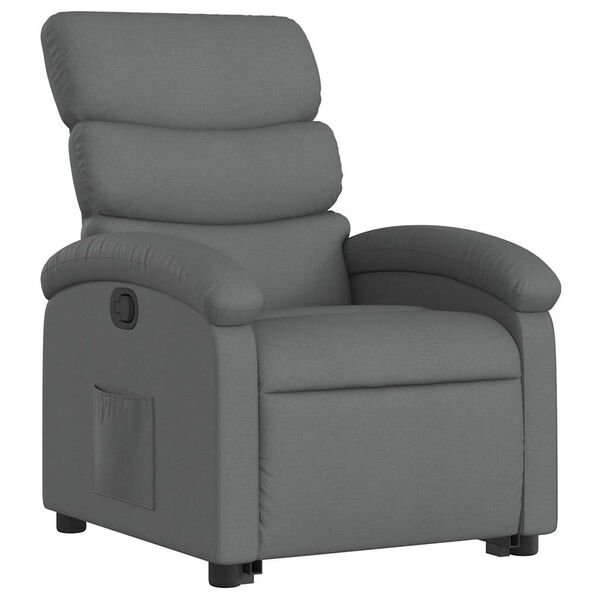 vidaXL Stand up Recliner Chair Dark Grey Fabric