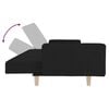 vidaXL 2-Seater Sofa Bed with Two Pillows Black Fabric