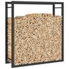 vidaXL Firewood Rack Matt Black 80x28x86 cm Steel