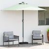 vidaXL Parasol Base Granite 25 kg Rectangular Black