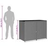 vidaXL Double Wheelie Bin Shed Poly Rattan Black 148x80x111 cm