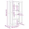 vidaXL Book Cabinet White 82.5x30.5x185.5 cm Engineered Wood