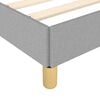 vidaXL Bed Frame without Mattress Light Grey Twin Fabric