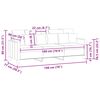 vidaXL 3-Seater Sofa Light Grey 180 cm Fabric